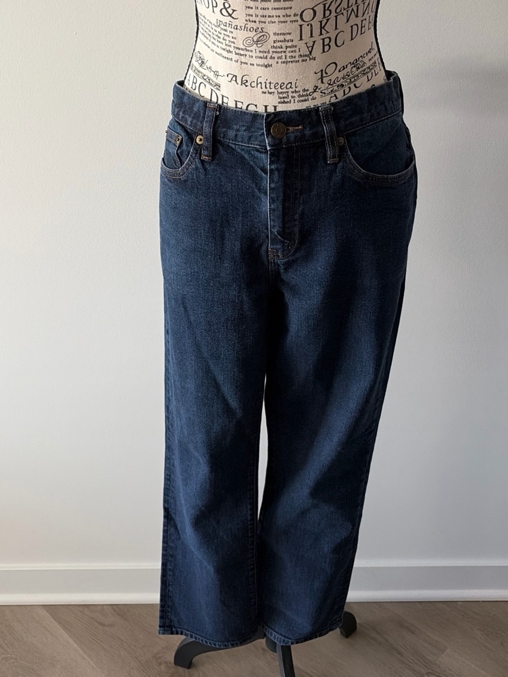 Lauren Ralph Lauren Dark Blue Straight-Leg Jeans